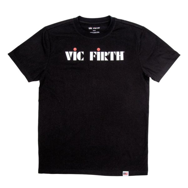 Vic Firth Black Logo Tee, Small