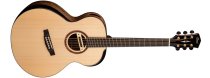 Cut Craft Limited Acoustic / Electric Guitar With Case, Natural Glossy