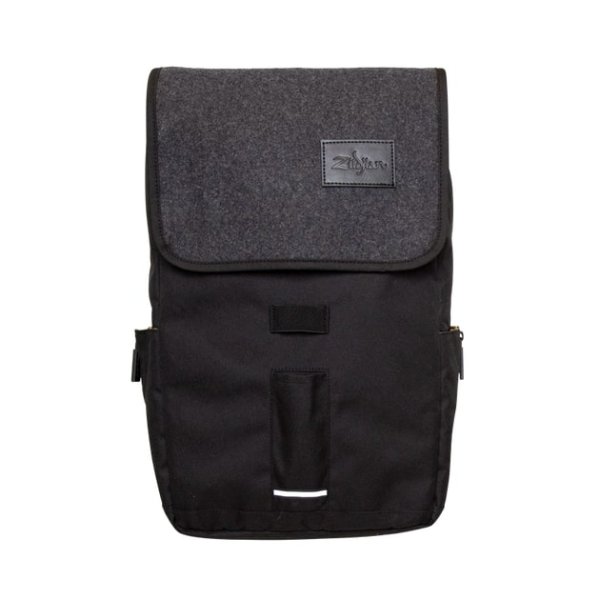 Gray Flap Black Laptop Backpack