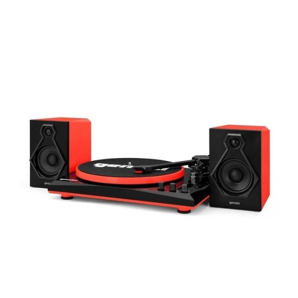 Stereo Turntable System, Black / Red