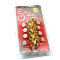 Gold / Pearloid Button Vintage "F" Style Mandolin Tuners