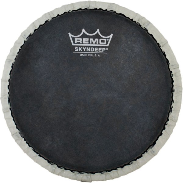 8.5" Tucked Skyndeep Bongo Drumhead, Black Calfskin Graphic