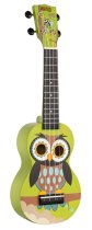 Art Series Soprano Ukulele With Bag, Owl