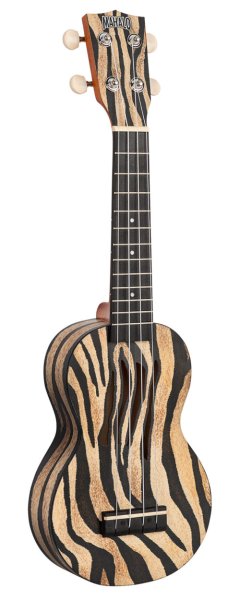 Art II Series Soprano Ukulele With Bag, Zebra