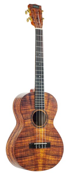 Artist Elite Series Photo Flame Koa Baritone Ukulele With Bag, Matt Finish