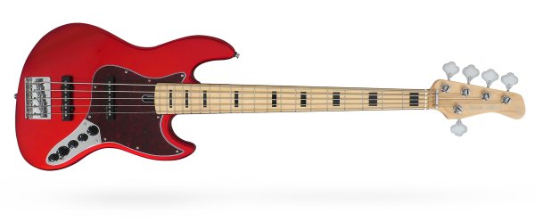 Marcus Miller V7 Vintage Ash 5-String Electric Bass, Bright Metallic Red