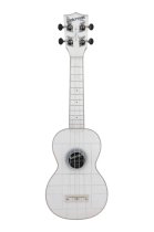 Soprano Waterman Ukulele, Frosted Glass Transparent