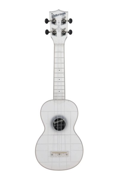 Soprano Waterman Ukulele, Frosted Glass Transparent