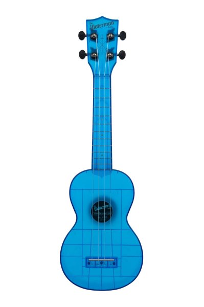 Soprano Waterman Ukulele, Cobalt Blue Transparent