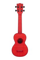 Soprano Waterman Ukulele, Maritime Red Transparent