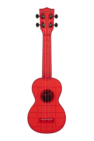 Soprano Waterman Ukulele, Maritime Red Transparent