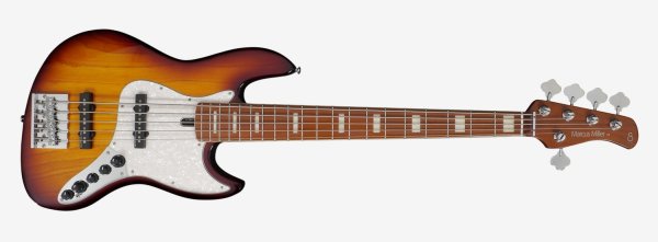 Marcus Miller V8 5-String Electric Bass With Gig Bag, Tobacco Sunburst