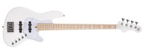 Elrick NJS 4 4-String Electric Bass With Case, White