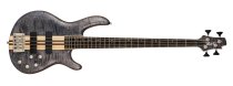 Artisan Series Figured Maple / Mahogany 4-String Bass, Open Pore Blue Black