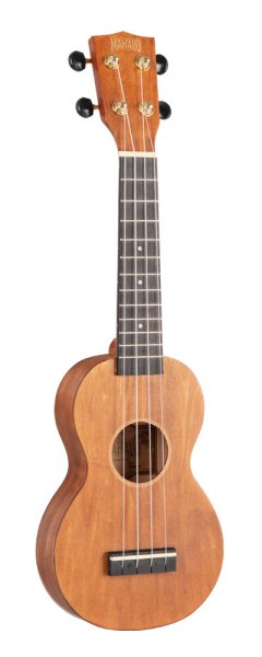 Slimline Series Soprano Ukulele With Carry Bag, Transparent Brown