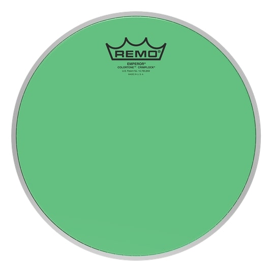 10" Emperor Colortone Crimplock Green Tenor Drumhead