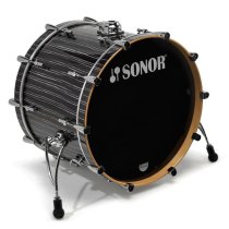 ProLite Series 20" x 16" Bass Drum, Ebony White Stripes