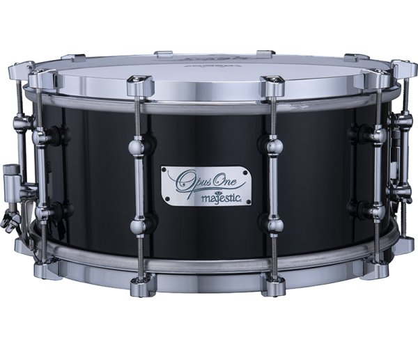 14" x 6.5" Opus One Cherry Concert Snare, Piano Black