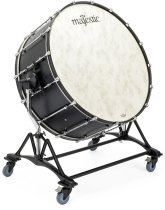 28″ x 18″ Concert Bass Drum With Full Tilting Stand, Black