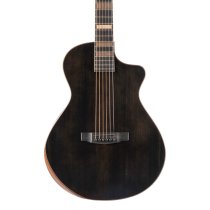 Masterpiece Modern Acoustic / Electric Guitar With Case, Transparent Black