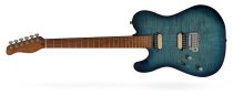 Larry Carlton T7 FM Left-Handed Electric Guitar, Transparent Blue