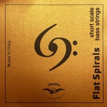 Copper Flat Spirals Short Scale Bass Strings (23-26″)