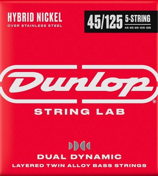 Dual Dynamic Hybrid Nickel Bass Strings 5-String Set (45-125)