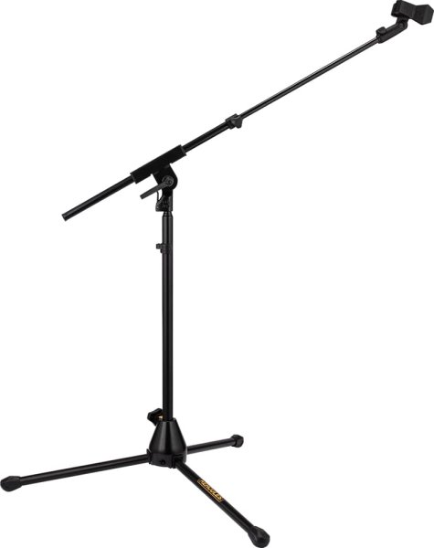 Low Profile Tripod Microphone Stand With Telescopic Boom Arm