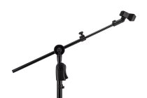 EZ Clutch Tripod Microphone Stand With Telescoping Hideaway 2-in-1 Boom