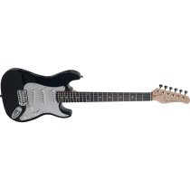 3/4 Size S-Style lightweight Electric Guitar, Black