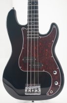 4-String P-Style Electric Bass, Black Gloss