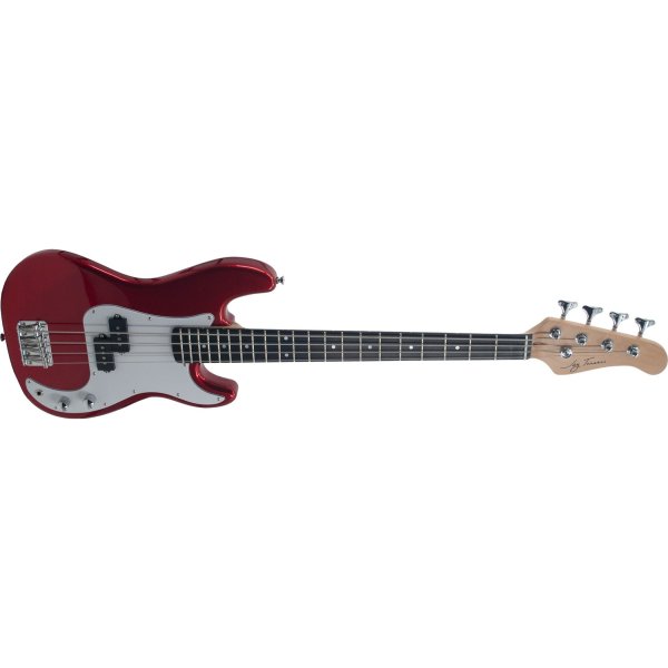 3/4 Size P-Style Lightweight Electric Bass, Metallic Red