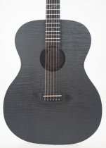 Full-Size Folk HPL Acoustic Guitar, Quilted Satin Black