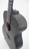 Full-Size Folk HPL Acoustic Guitar, Quilted Satin Black