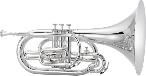 1000 Series Marching Mellophone with Case, Silver