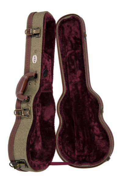 Tenor Ukulele Hard Case, Archtop Olive Tweed