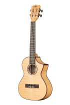 All Solid Flame Maple Cutaway Tenor Ukulele With EQ & Bag