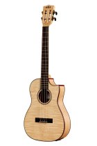 All Solid Flame Maple Cutaway Baritone Ukulele With EQ & Bag