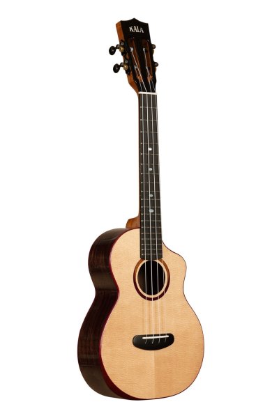 Contour All Solid Gloss Spruce Rosewood Tenor Ukulele With Cutaway and Bag