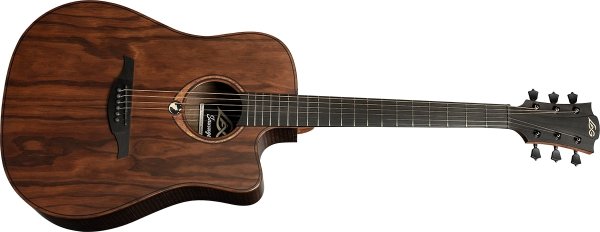 Dreadnought Cutaway Acoustic / Electric Guitar With Padded Cover, Satin Open Pore