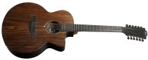 Jumbo 12-String Cutaway Acoustic / Electric Guitar With Padded Cover, Satin Open Pore