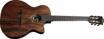 Nylon Auditorium Slim Cutaway Acoustic / Electric Guitar With Padded Cover, Satin Open Pore