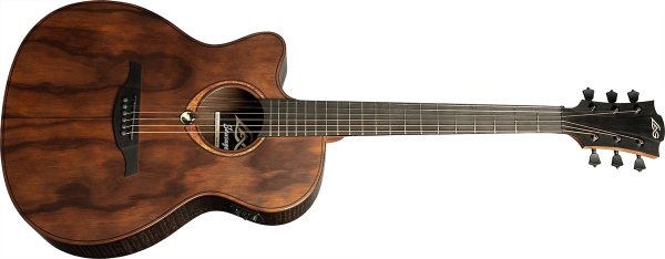 Auditorium Left-Handed Cutaway Acoustic / Electric Guitar With Padded Cover, Satin Open Pore