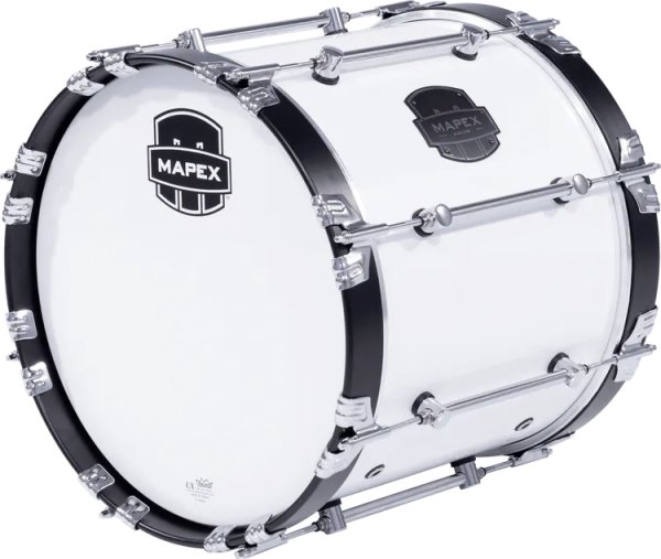 Quantum Mark II Marching Bass Drum - 14" x 16", Gloss White