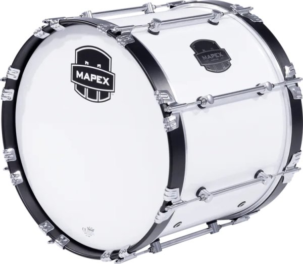 Quantum Mark II Marching Bass Drum - 14" x 18", Gloss White