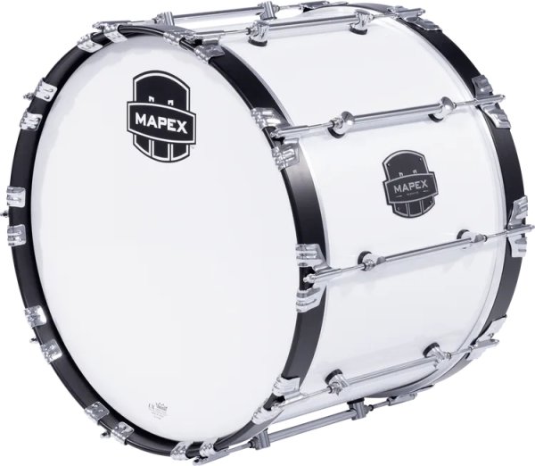 Quantum Mark II Marching Bass Drum - 14" x 20", Gloss White