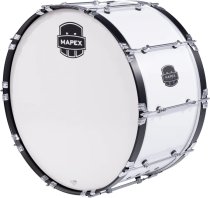 Quantum Mark II Marching Bass Drum - 14″ x 28″, Gloss White