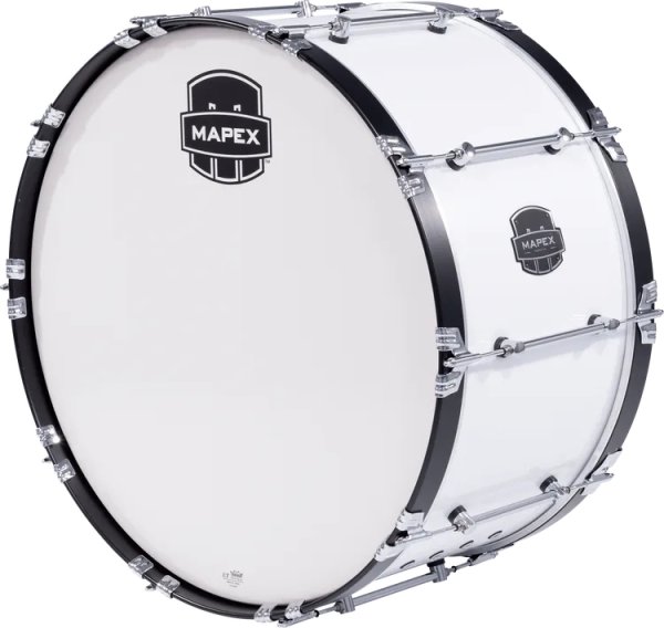 Quantum Mark II Marching Bass Drum - 14" x 28", Gloss White