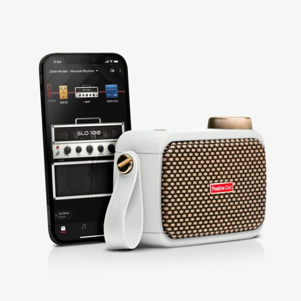 Ultra-portable Smart Guitar Amp and Bluetooth Speaker, Pearl