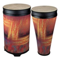 Versa Combo 12" Djembe & 14" Tubano Drum Pack With Skyndeep Fiberskyn Fliptop Heads, Sedona Orange